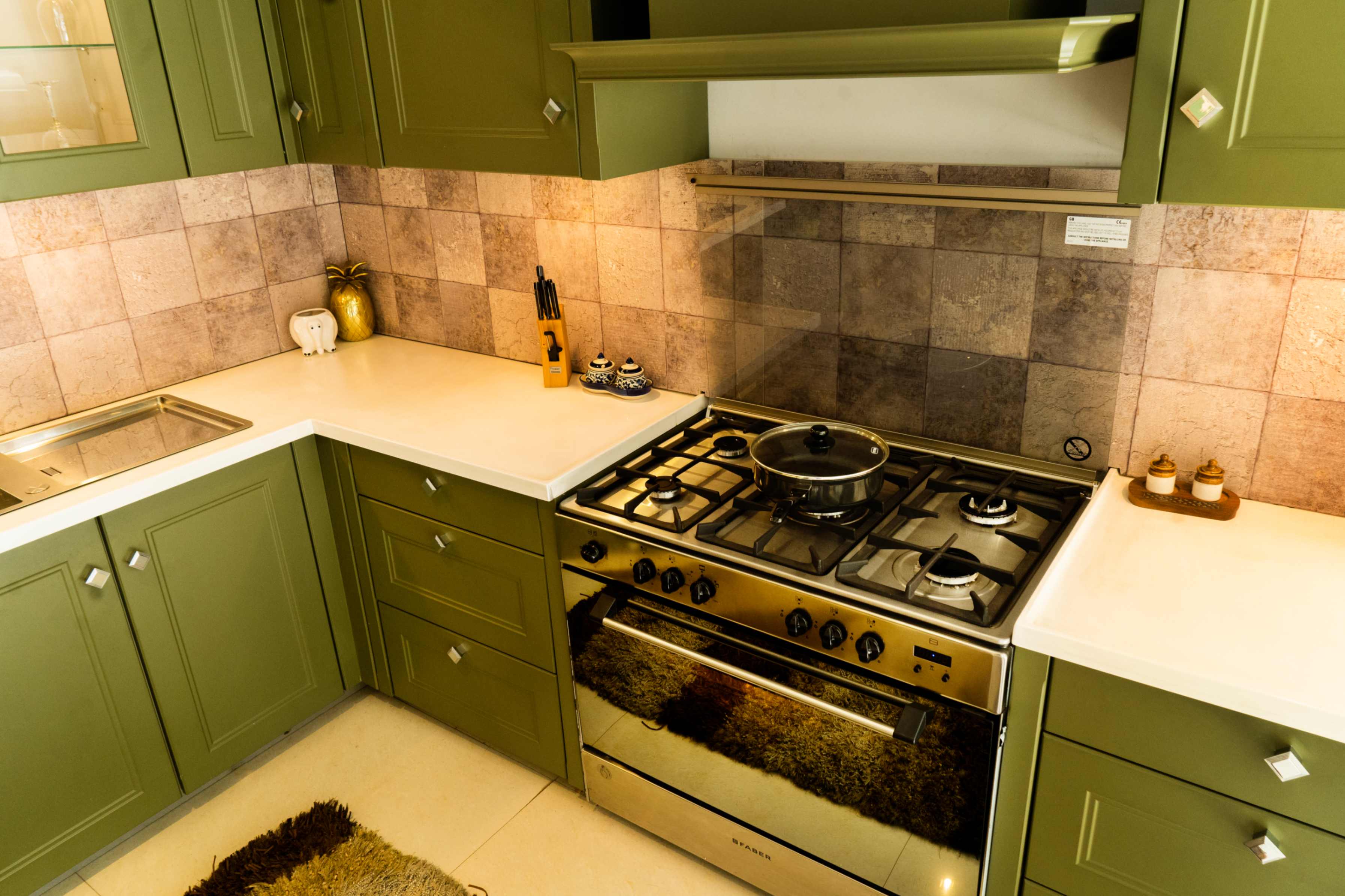 Wooden finish kitchen design
